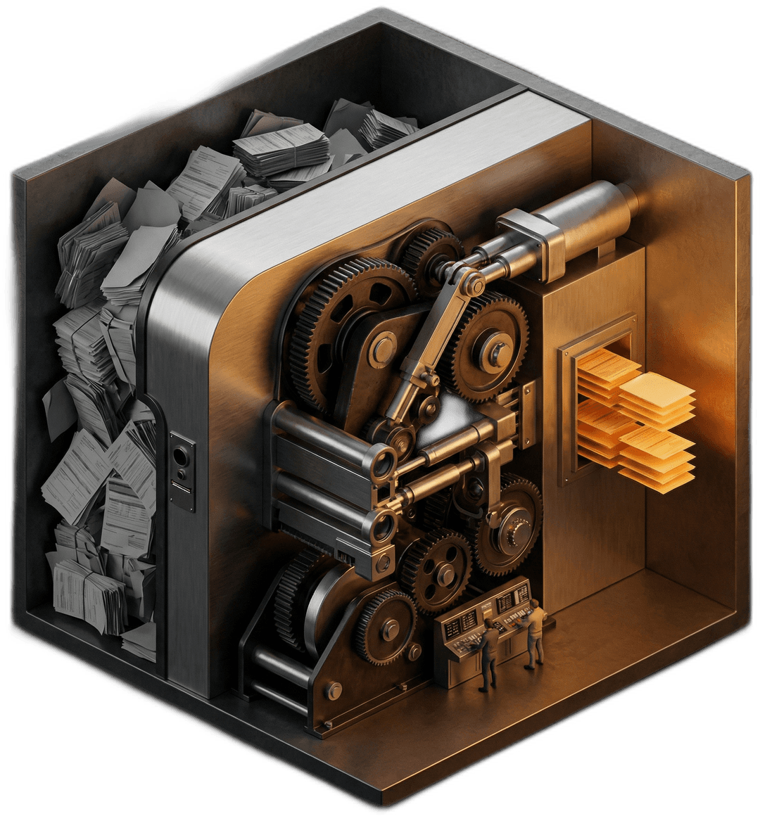 Механизм автоматизации — хаос документов превращается в структурированный результат